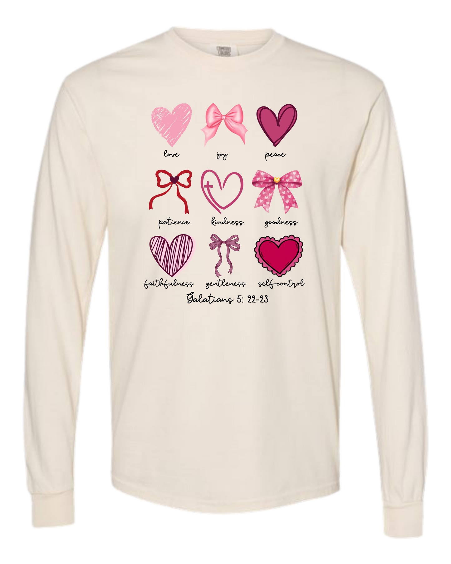 Galatians 5 - Valentines - Comfort Colors - Heavyweight Long Sleeve Tee - Neutral Colors