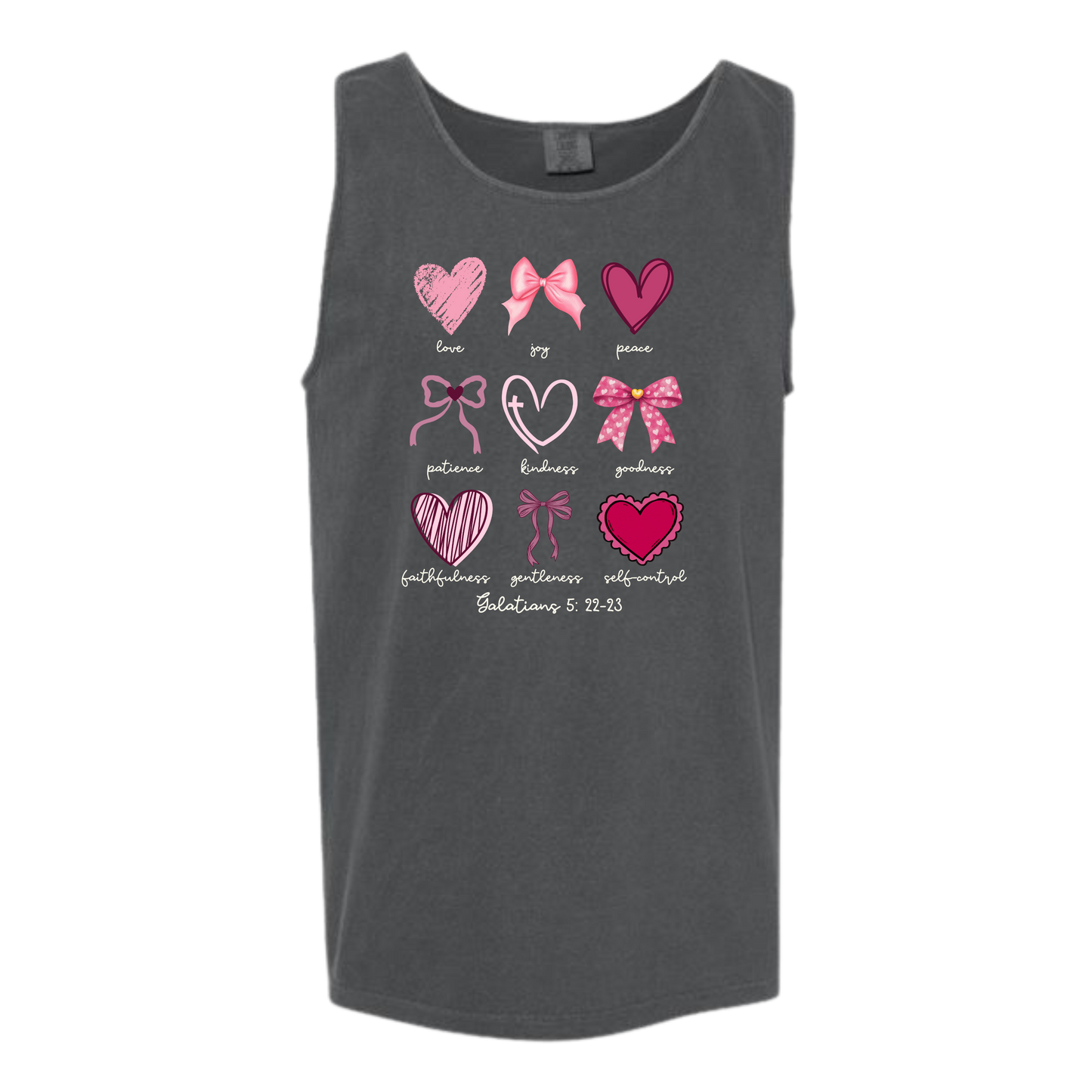 Galatians 5 - Valentines - Comfort Colors - Unisex Tank - Neutral Colors & Blues