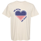One Nation One Heart - Comfort Colors - Heavyweight Unisex Tee - Neutral Colors