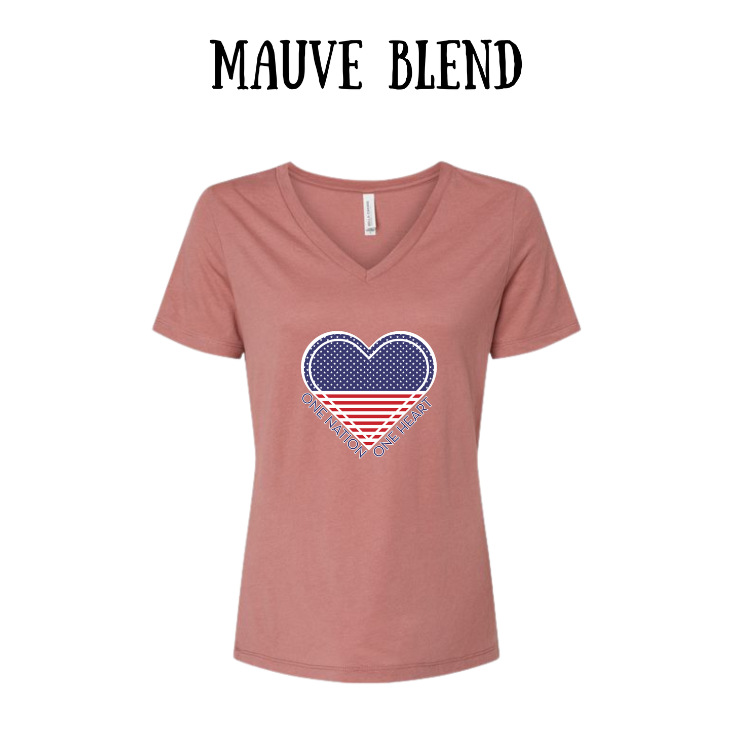 PP - One Nation One Heart - Women's V-Neck - Assorted Colors