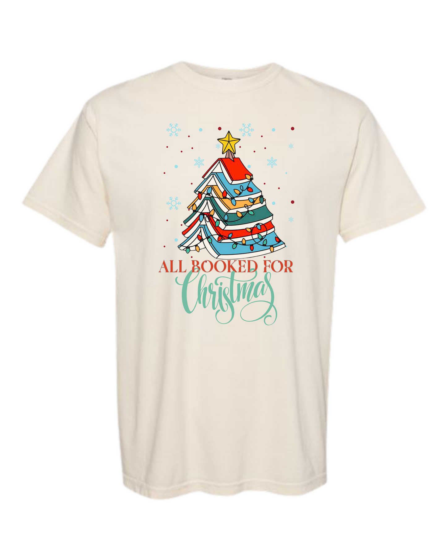 All Booked For Christmas- Comfort Colors - Heavyweight Unisex Tee - Neutrals