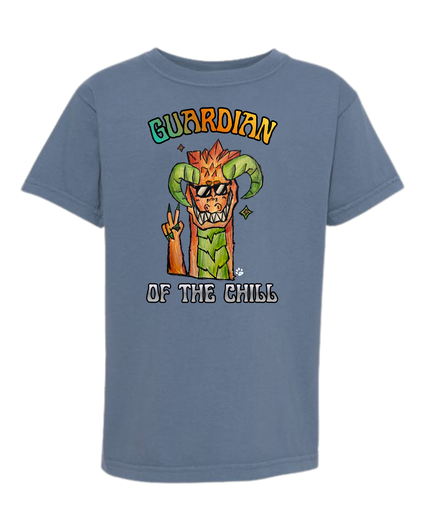 Guardian of The Chill - Comfort Colors - Heavyweight Youth Tee - Neutral Colors & Blues