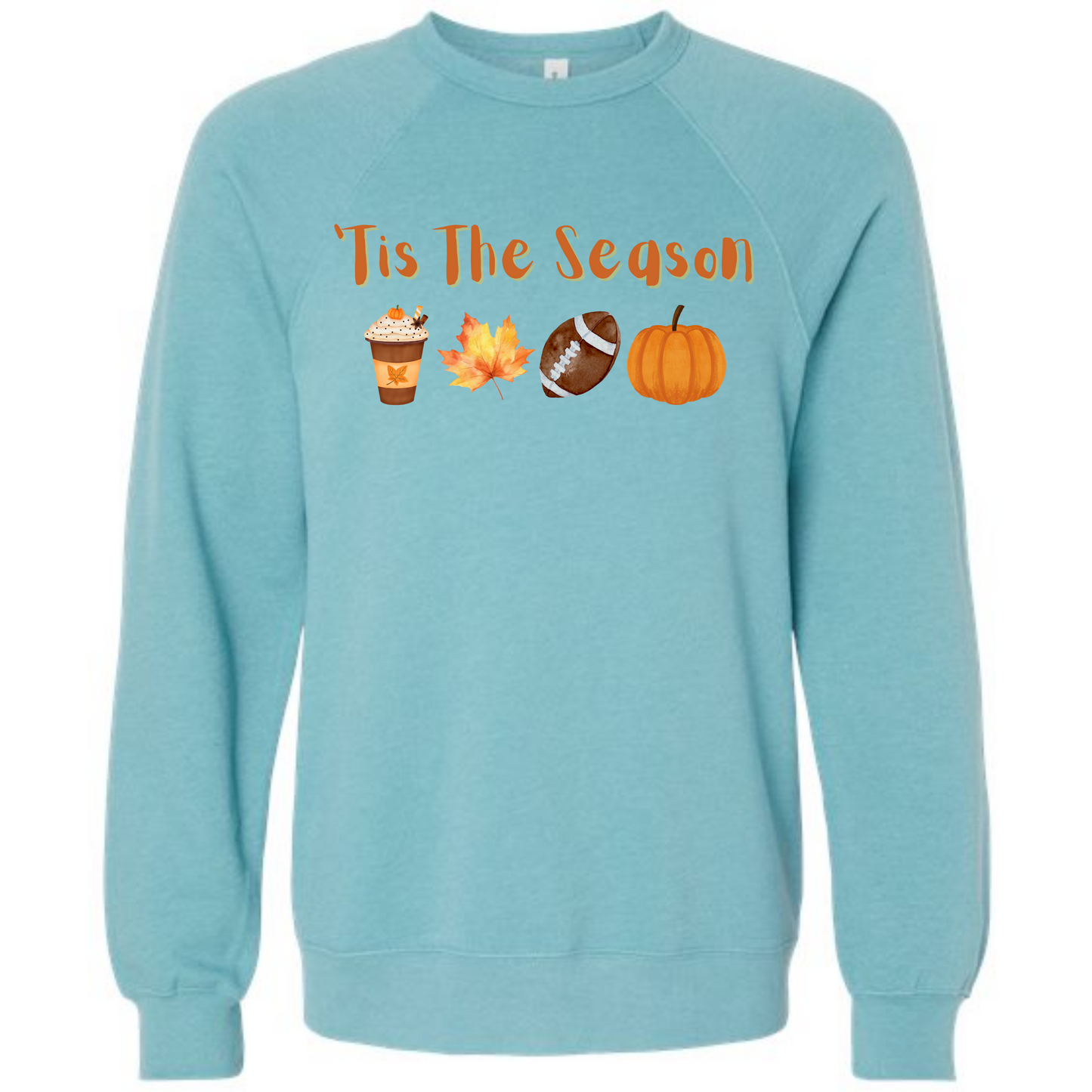 'Tis the Season - Fall - Sponge Fleece Raglan Sweatshirt - Blues, Purples