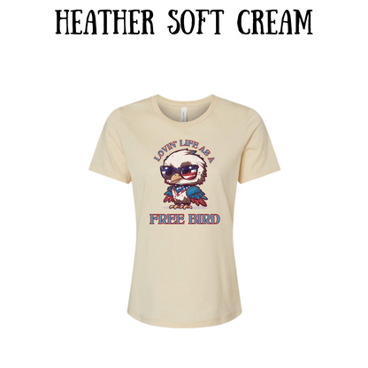PP - Lovin' Life As A Free Bird - Women's Relaxed Fit Tee - Neutrals