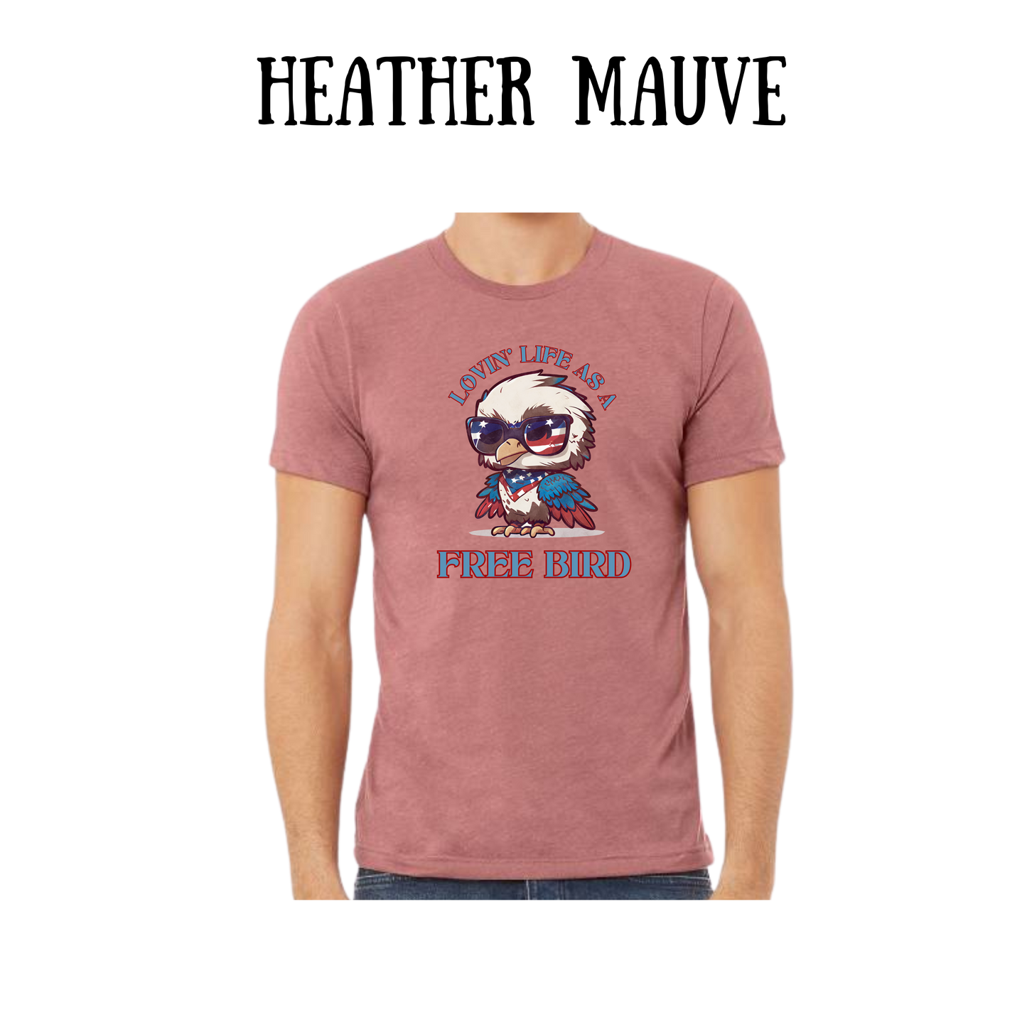 PP - Lovin' Life As A Free Bird - Unisex Tee - Pinks, Purples, Neutrals