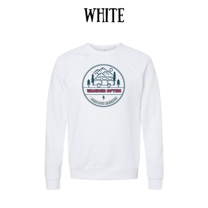 CP - Wander Often - Sponge Fleece Raglan Sweatshirt - Greens, Neutrals
