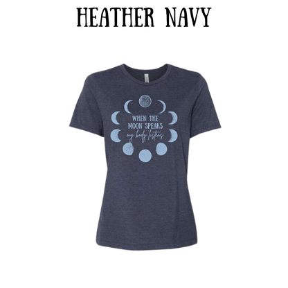 when the moon speaks - women's relaxed fit tee - assorted colors