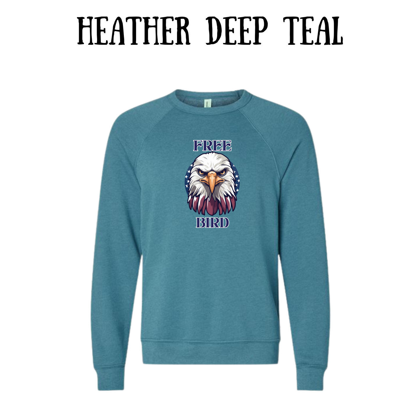 PP - Free Bird - Sponge Fleece Raglan Sweatshirt - Blues, Purples
