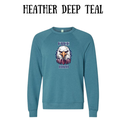 PP - Free Bird - Sponge Fleece Raglan Sweatshirt - Blues, Purples