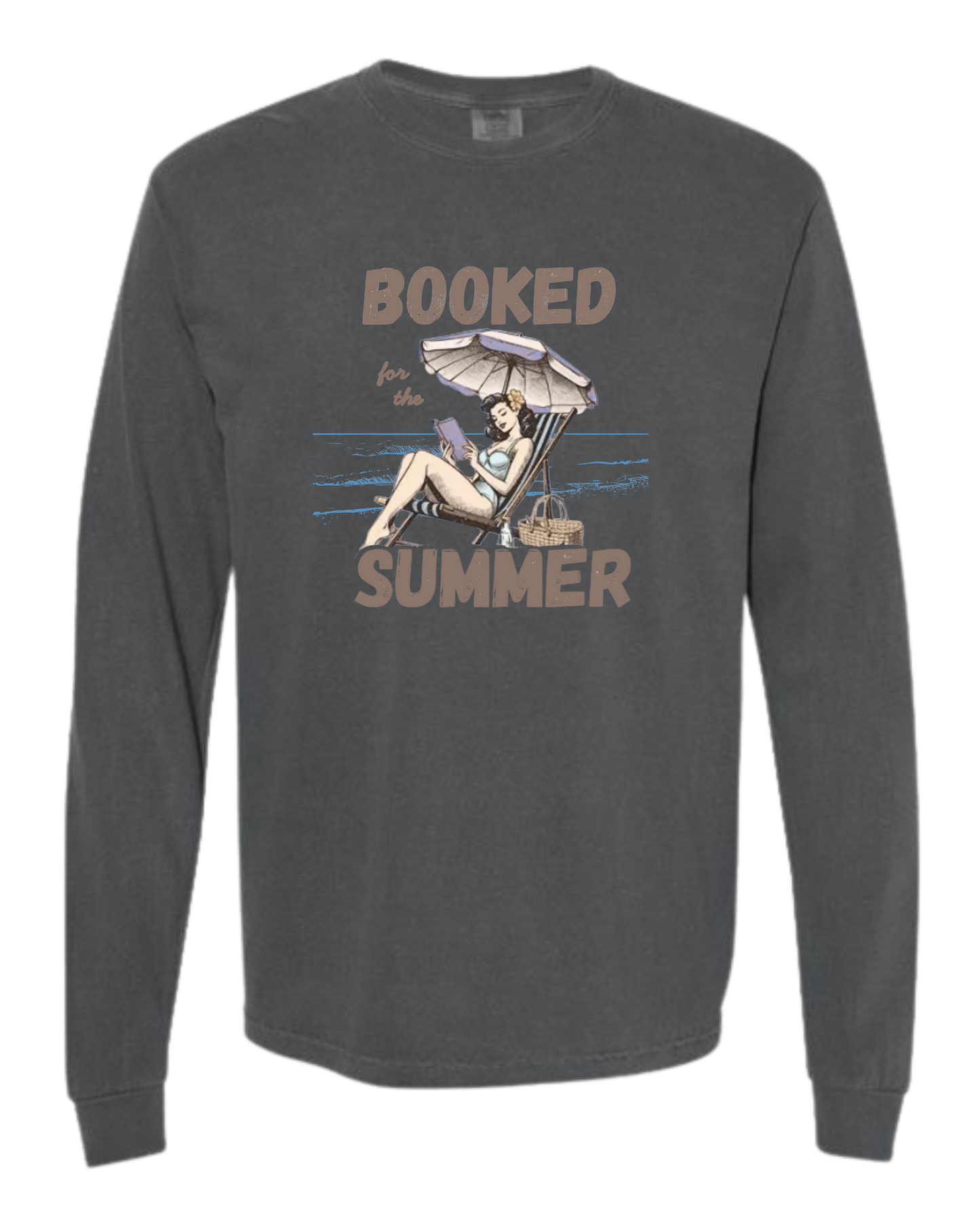 Booked for the Summer - Comfort Colors - Heavyweight Long Sleeve Tee - Neutral Colors
