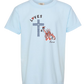 Loves Jesus & America too - Comfort Colors - Heavyweight Youth Tee - Neutral Colors & Blues
