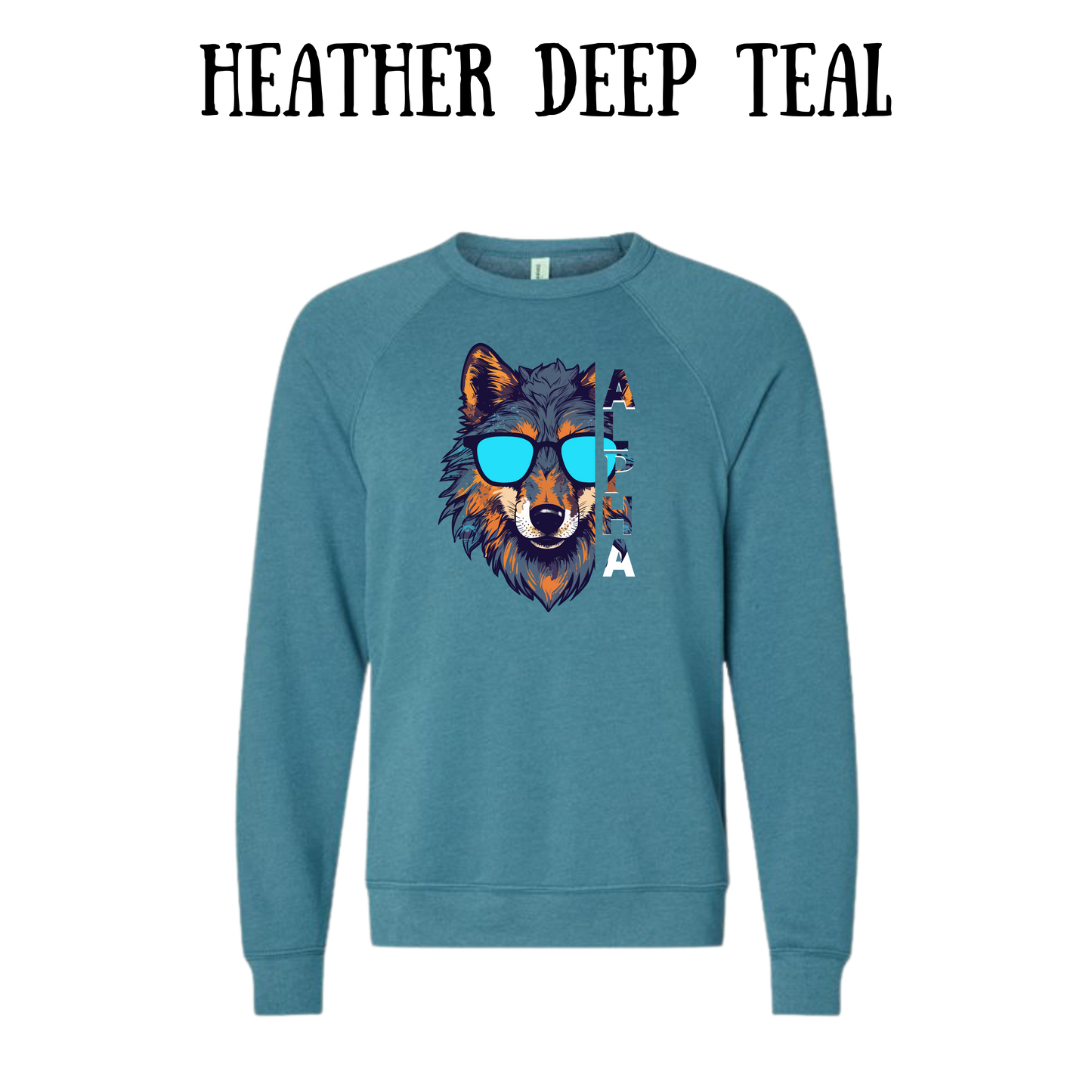 BP - Alpha - Sponge Fleece Raglan Sweatshirt - Blues, Purples
