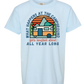 What Happens At The Campground - Comfort Colors - Heavyweight Youth Tee - Neutral Colors & Blues