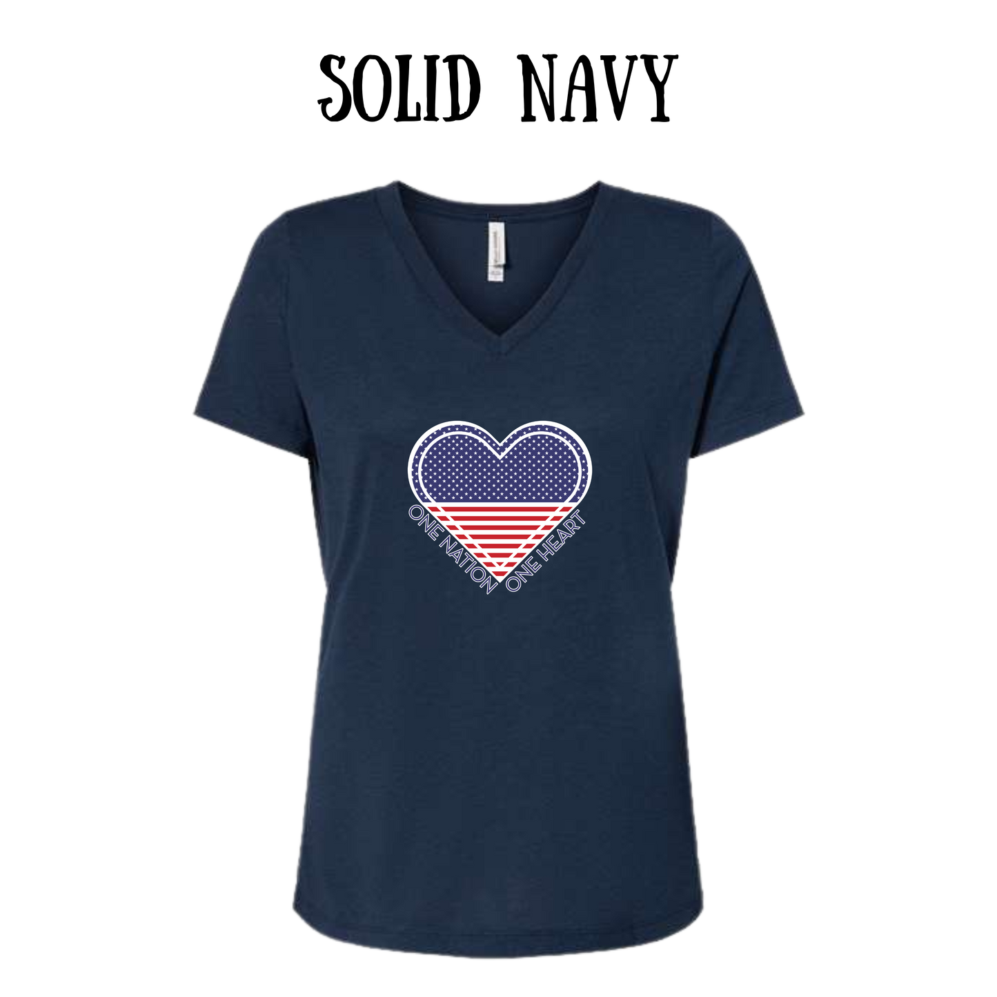 PP - One Nation One Heart - Women's V-Neck - Assorted Colors