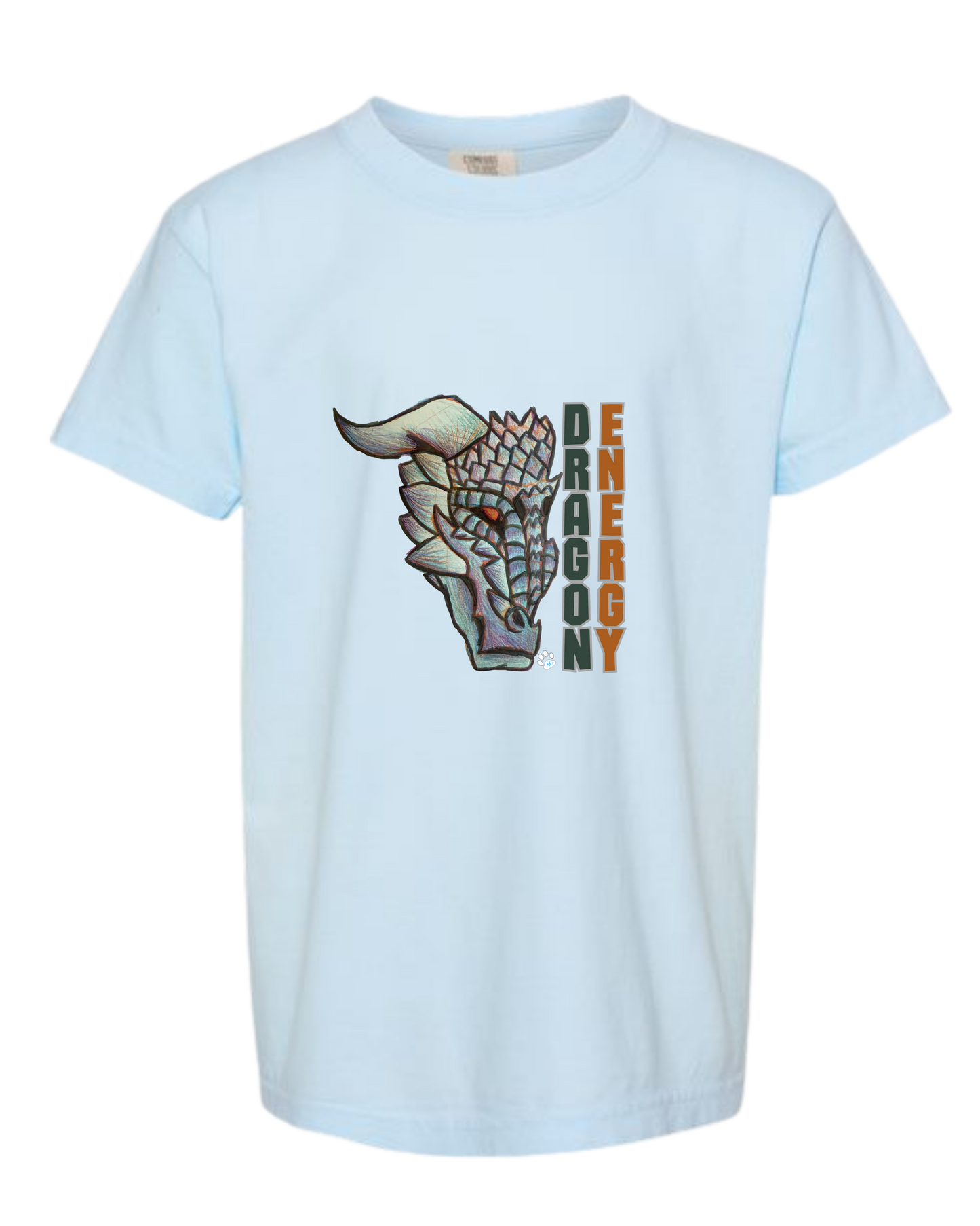 Dragon Energy - Comfort Colors - Heavyweight Youth Tee - Neutral Colors & Blues