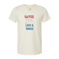 Saved. Free. Loud & Proud - Bella+Canvas - Unisex V-Neck - Neutral Colors