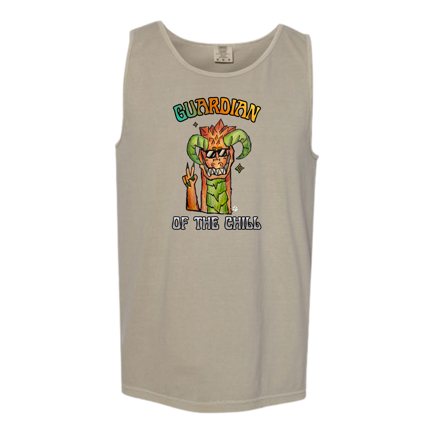 Guardian of The Chill - Comfort Colors - Unisex Tank - Neutral Colors & Blues