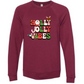 Holly Jolly Vibes - Sponge Fleece Raglan Sweatshirt - Assorted Colors