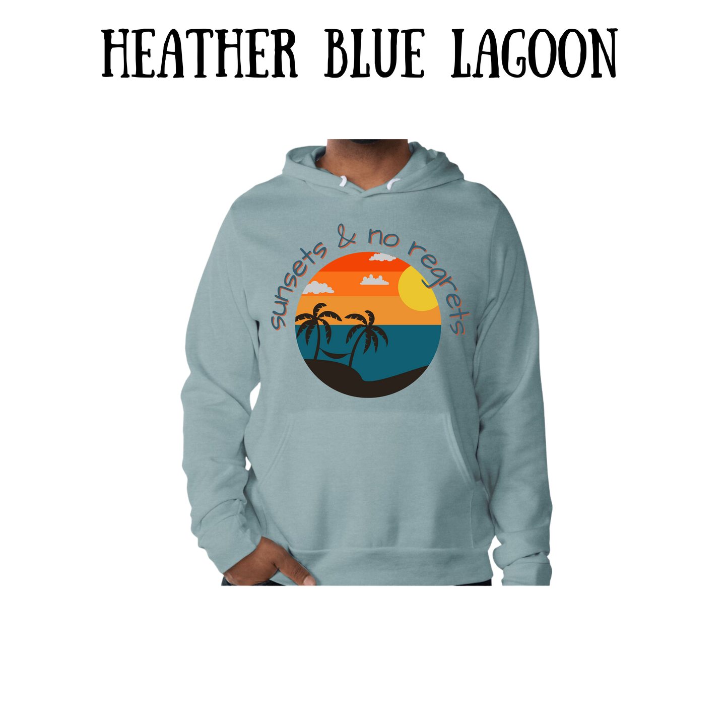 VP - Sunsets & No Regrets - Sponge Fleece Hoodie - Blues, Purples
