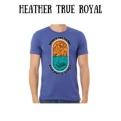CP - Where We Listen and Don't Judge - Unisex Tee - Blues