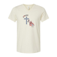Loves Jesus & America too - Bella+Canvas - Unisex V-Neck - Neutral Colors