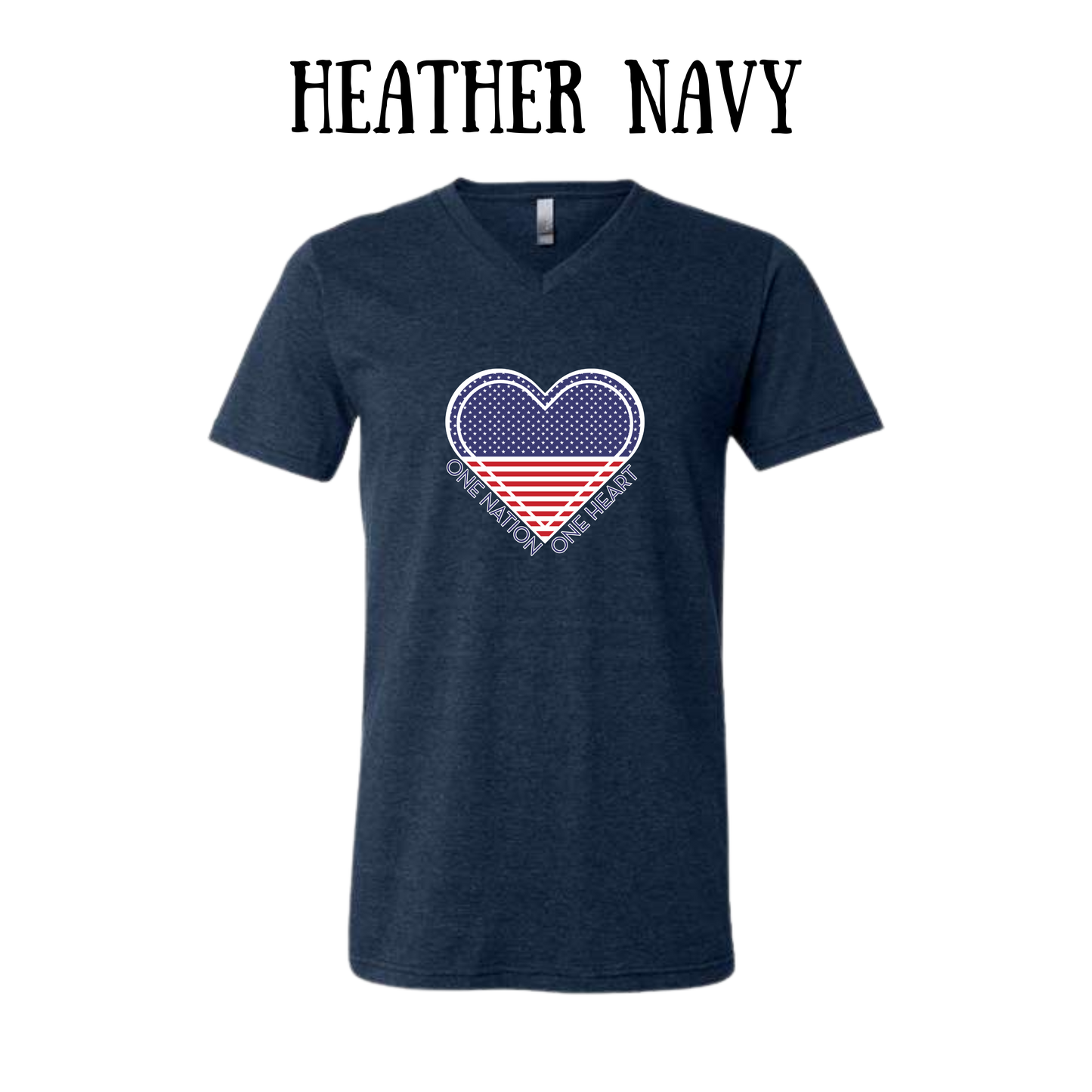 PP - One Nation One Heart - Unisex V-Neck - Assorted Colors