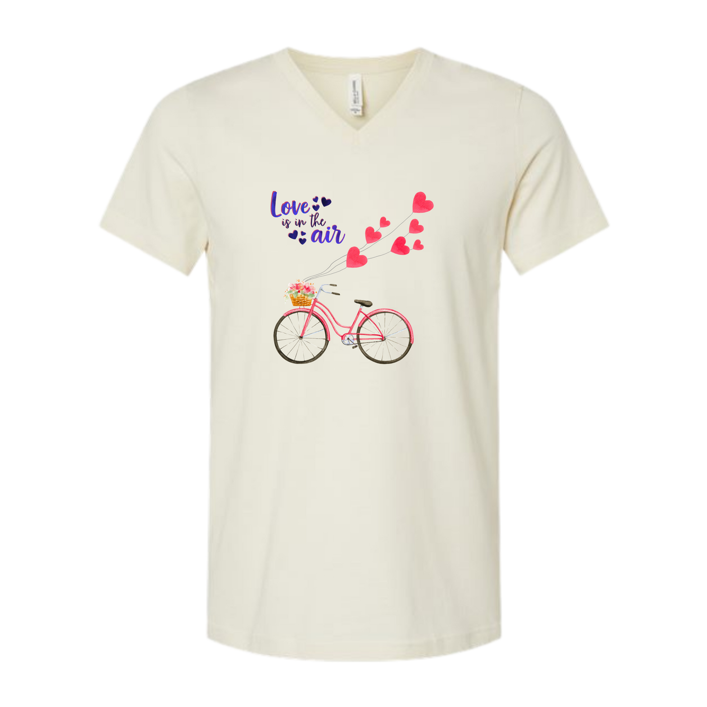 Love is in the Air - Bella+Canvas - Unisex V-Neck - Neutral Colors