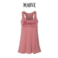 stronger than day two cramps - women's flowy racerback tank