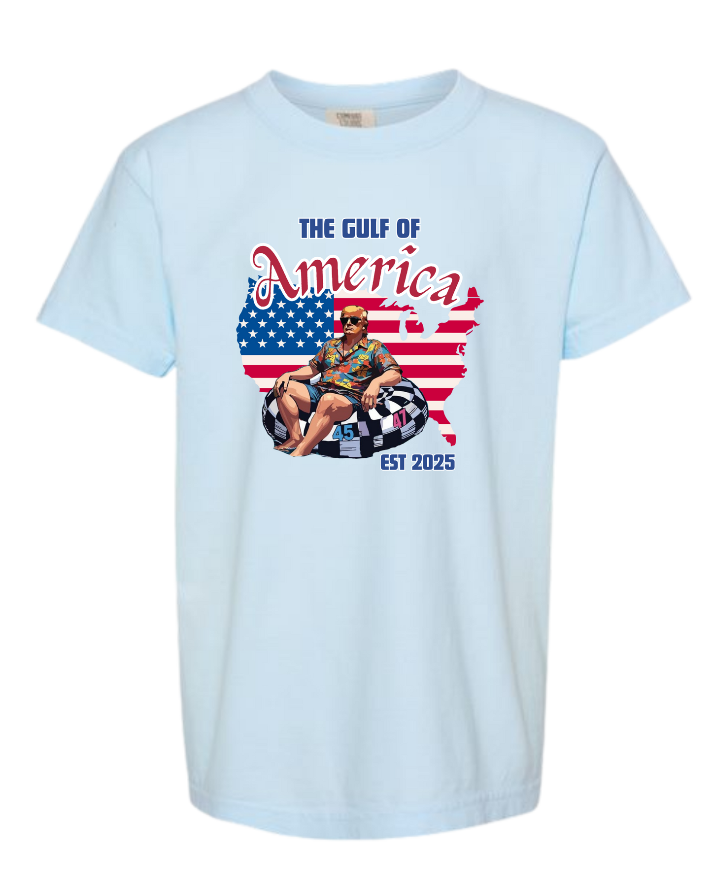 The Gulf of America - Comfort Colors - Heavyweight Youth Tee - Neutral Colors & Blues