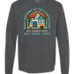 What Happens At The Campground - Comfort Colors - Heavyweight Long Sleeve Tee - Neutral Colors