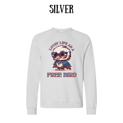 PP - Lovin' Life As A Free Bird - Sponge Fleece Raglan Sweatshirt - Greens, Neutrals