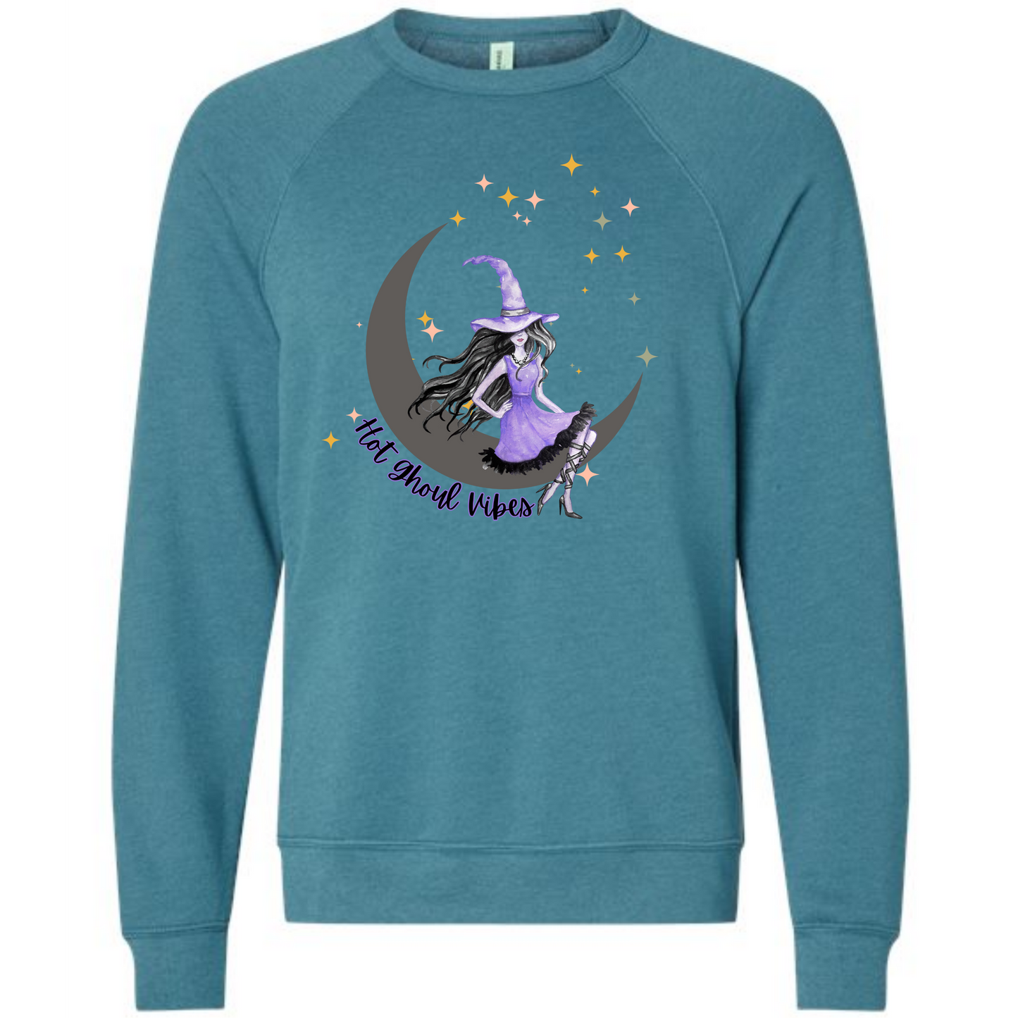 HP - Hot Ghoul Vibes - Sponge Fleece Raglan Sweatshirt - Blues, Purples