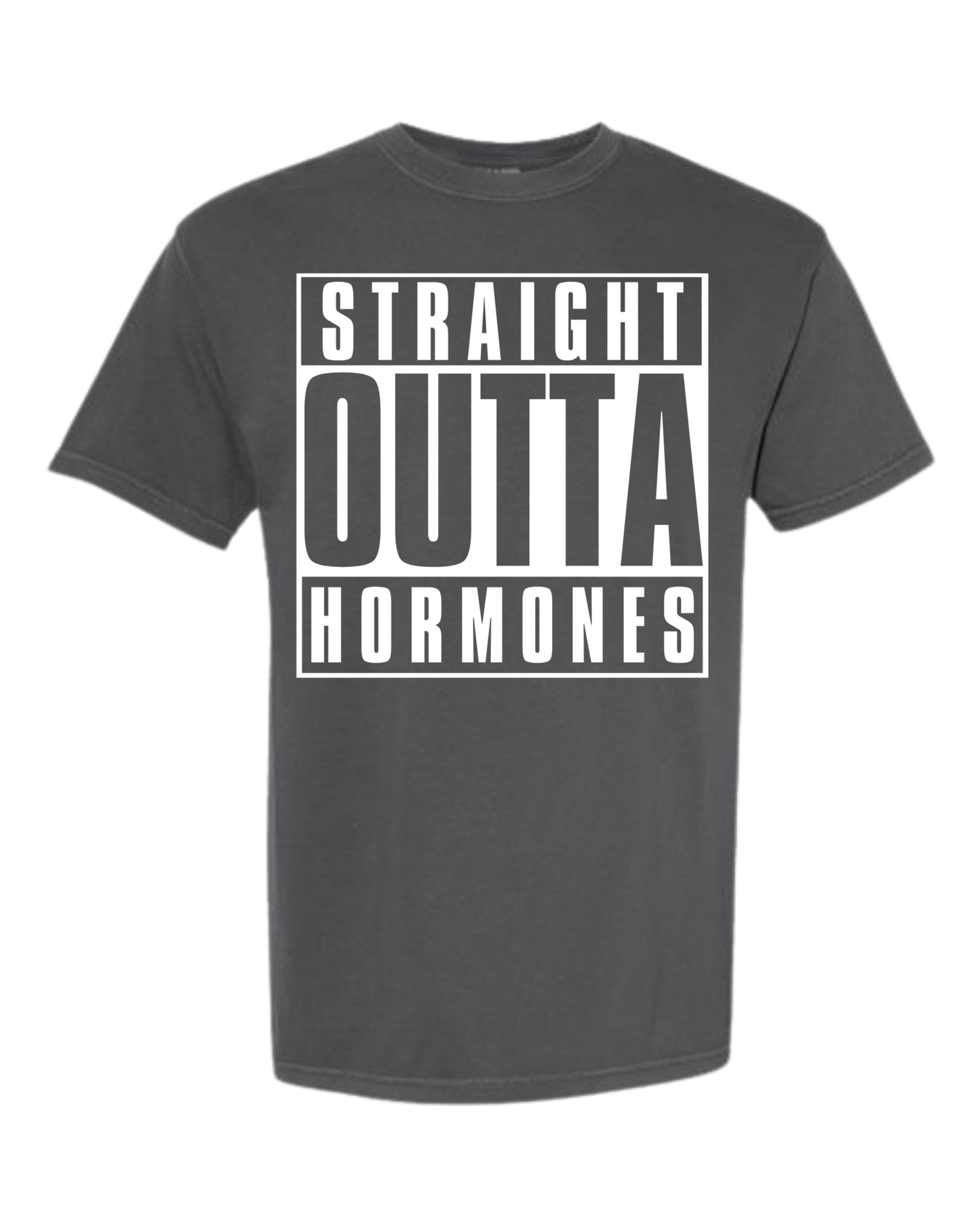 Straight Outta Hormones - Comfort Colors - Heavyweight Unisex Tee - Neutrals