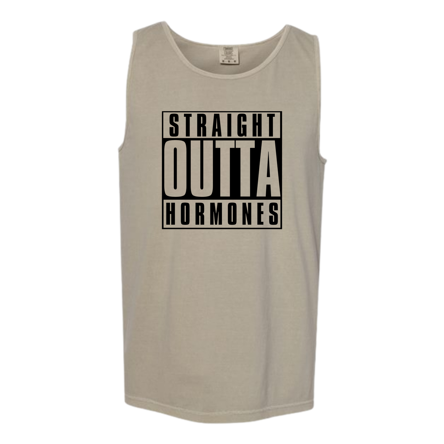 Straight Outta Hormones - Comfort Colors - Unisex Tank - Neutral Colors & Blues