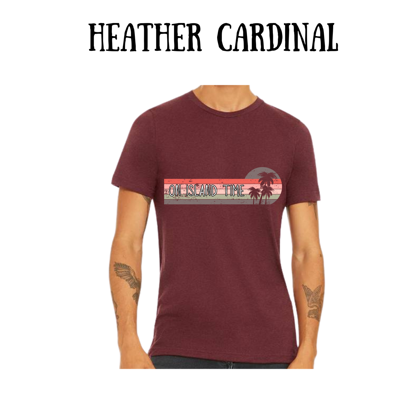 VP - On Island Time - Unisex Tee - Yellows, Oranges, Reds