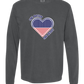 One Nation One Heart - Comfort Colors - Heavyweight Long Sleeve Tee - Neutral Colors