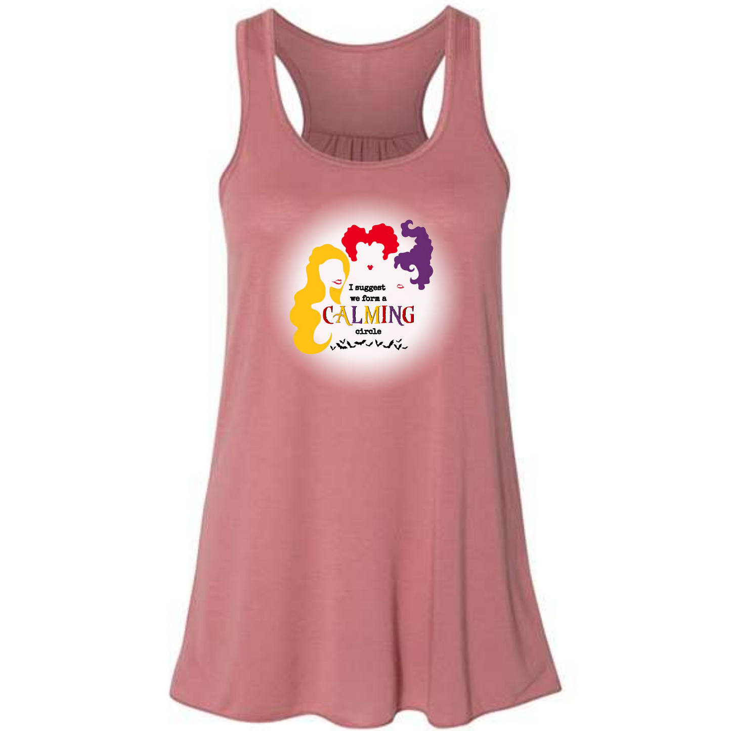 Calming Circle - Women's Flowy Racerback Tank - Assorted Colors