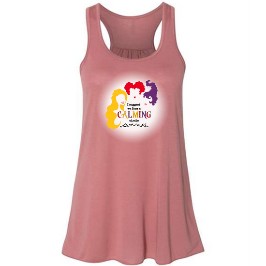 Calming Circle - Women's Flowy Racerback Tank - Assorted Colors