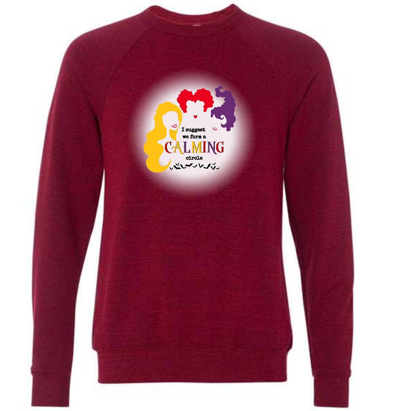 Calming Circle - Sponge Fleece Raglan Sweatshirt - Assorted Colors