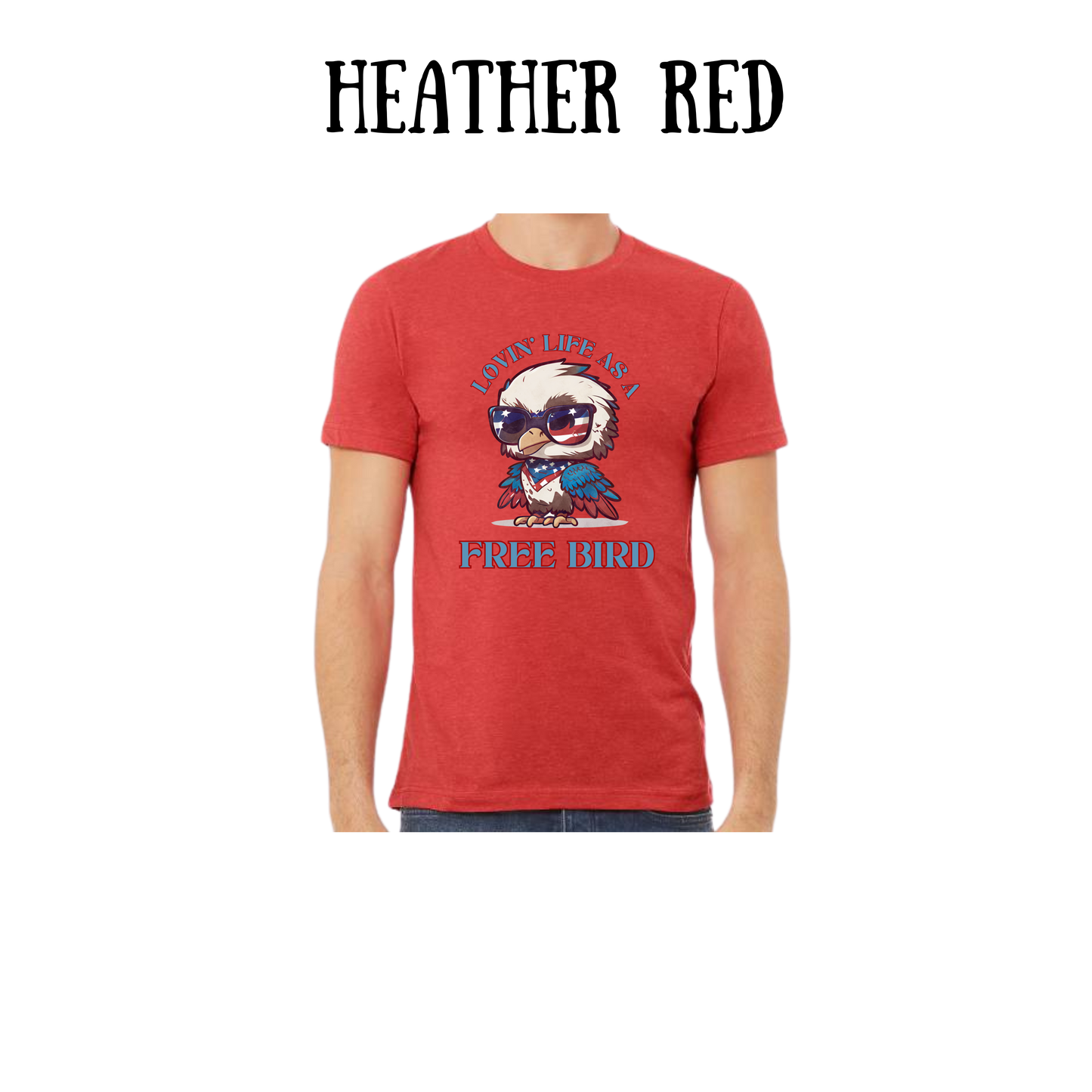 PP - Lovin' Life As A Free Bird - Unisex Tee - Yellows, Oranges, Reds