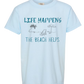Life Happens The Beach Helps - Comfort Colors - Heavyweight Youth Tee - Neutral Colors & Blues