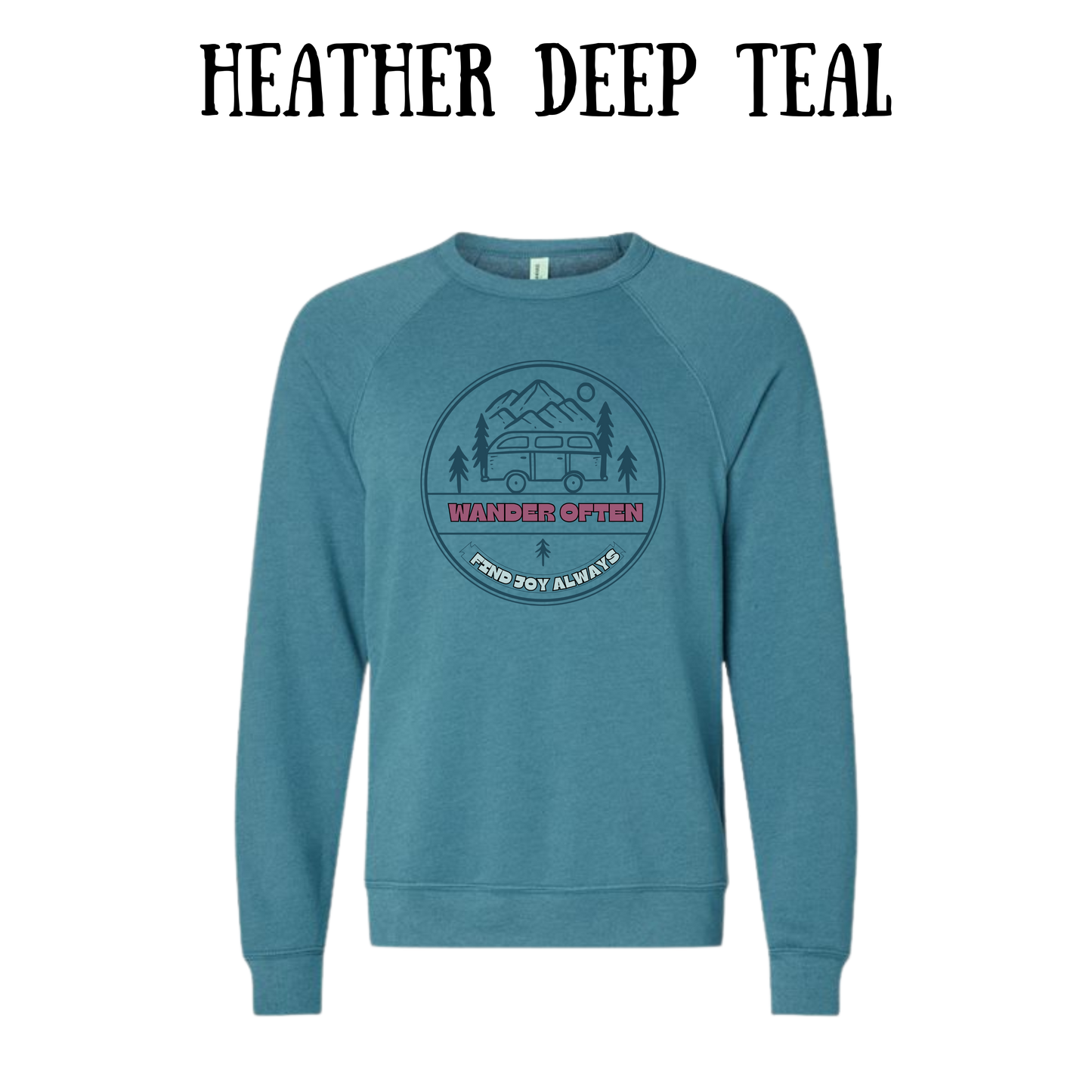 CP - Wander Often - Sponge Fleece Raglan Sweatshirt - Blues, Purples