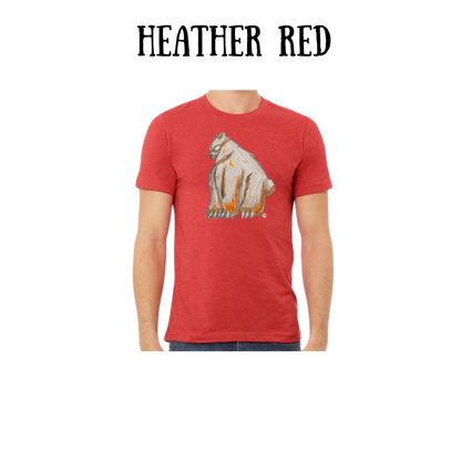 AC - Muscle Bear - Unisex Tee - Yellows, Oranges, Reds