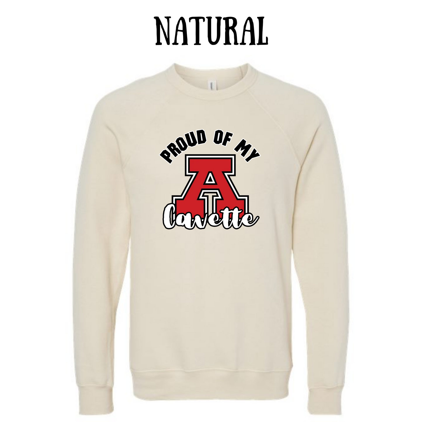 AFHS Cavettes - Sponge Fleece Raglan Sweatshirt - Neutrals