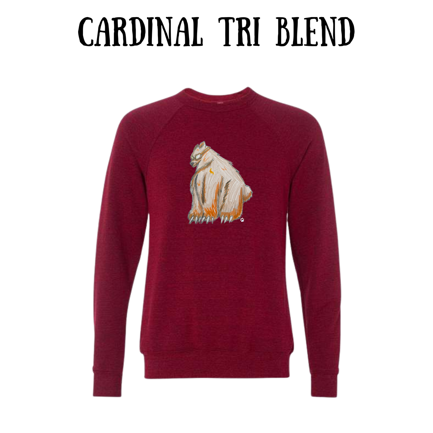 AC - Muscle Bear - Sponge Fleece Raglan Sweatshirt - Assorted Colors