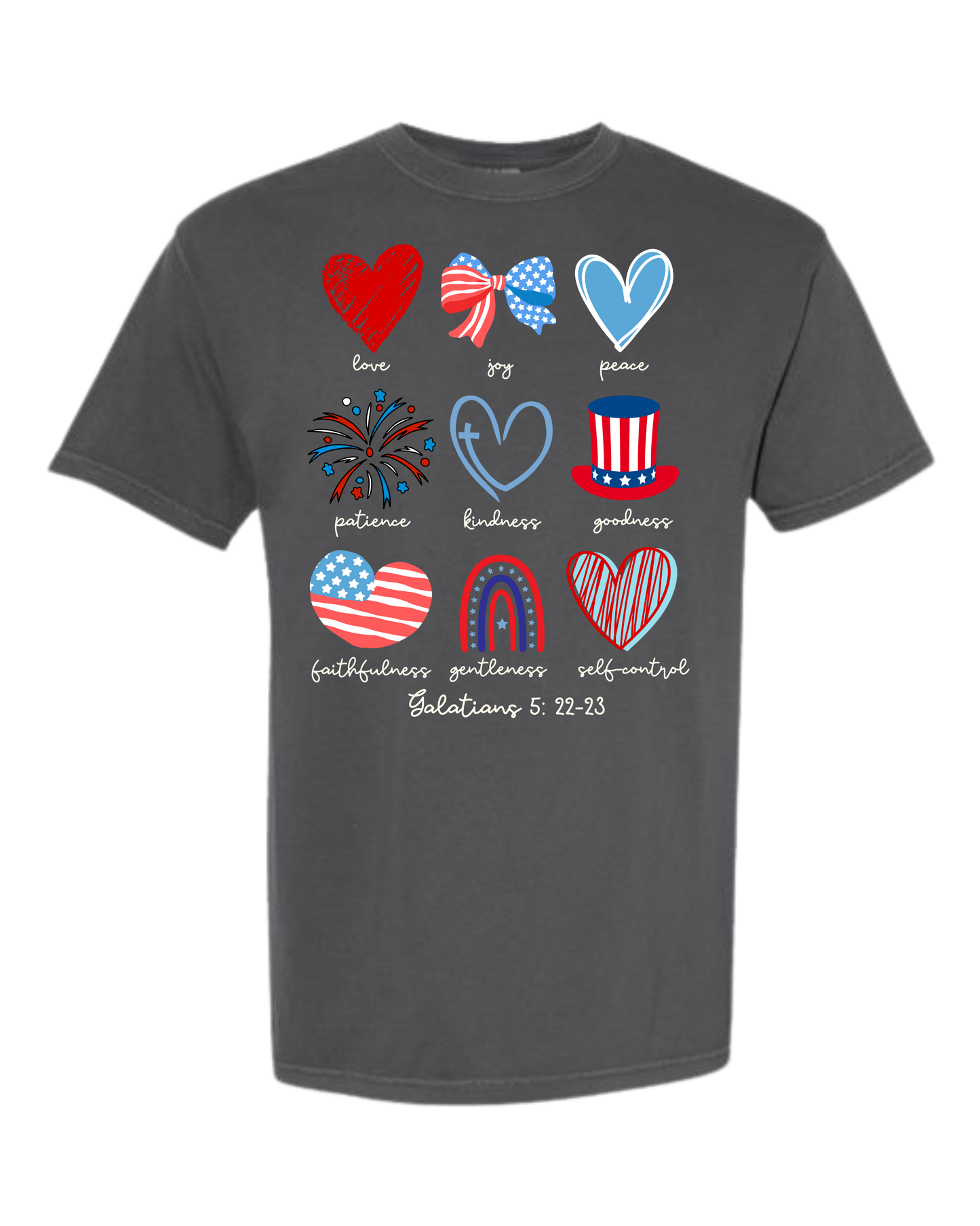 Galatians 5 - Patriotic - Comfort Colors - Heavyweight Unisex Tee - Neutral Colors