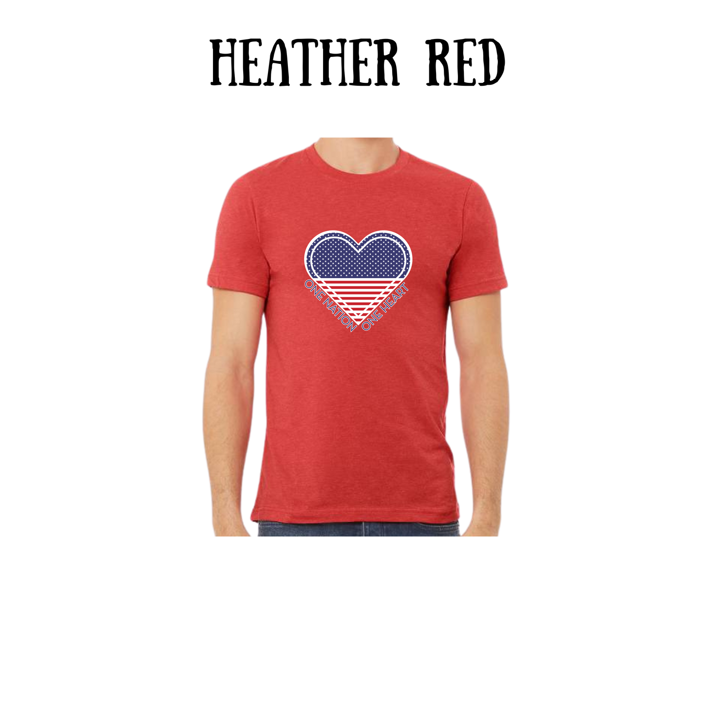 PP - One Nation One Heart - Unisex Tee - Yellows, Oranges, Reds