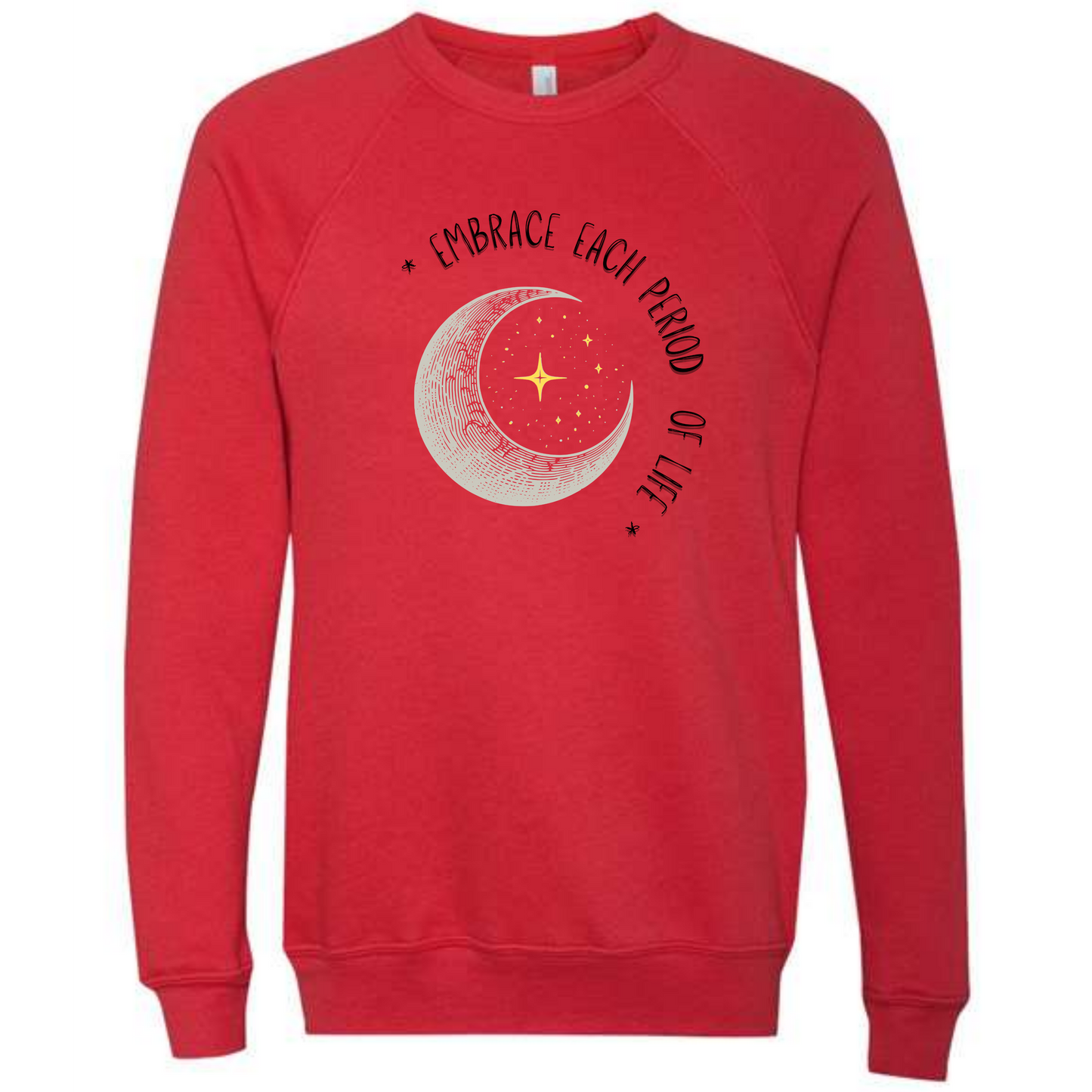 Embrace Each Period of Life - Sponge Fleece Raglan Sweatshirt - Assorted Colors