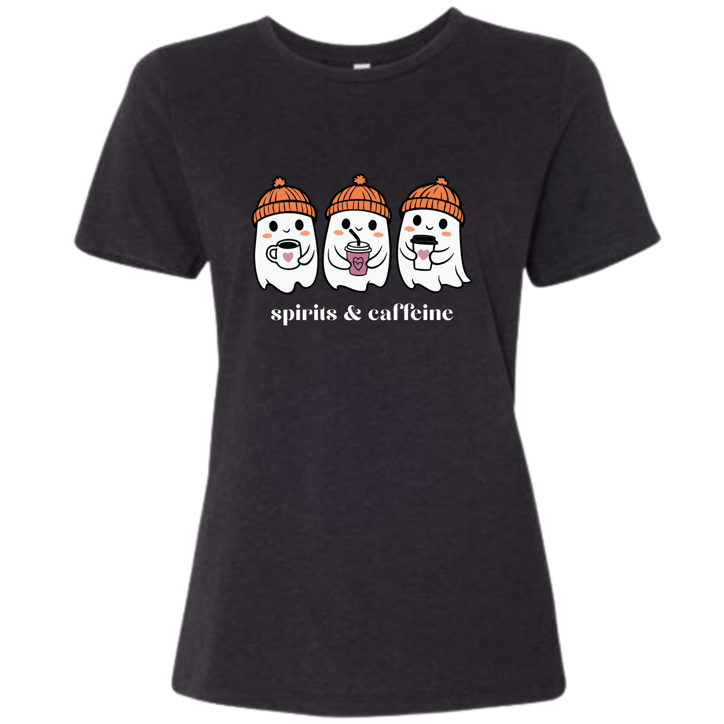 Spirits & Caffeine - Women's Relaxed Fit Tee - Neutrals