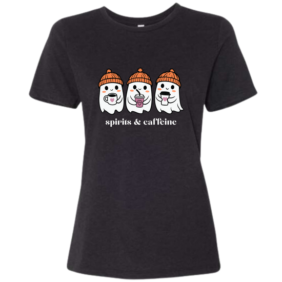Spirits & Caffeine - Women's Relaxed Fit Tee - Neutrals